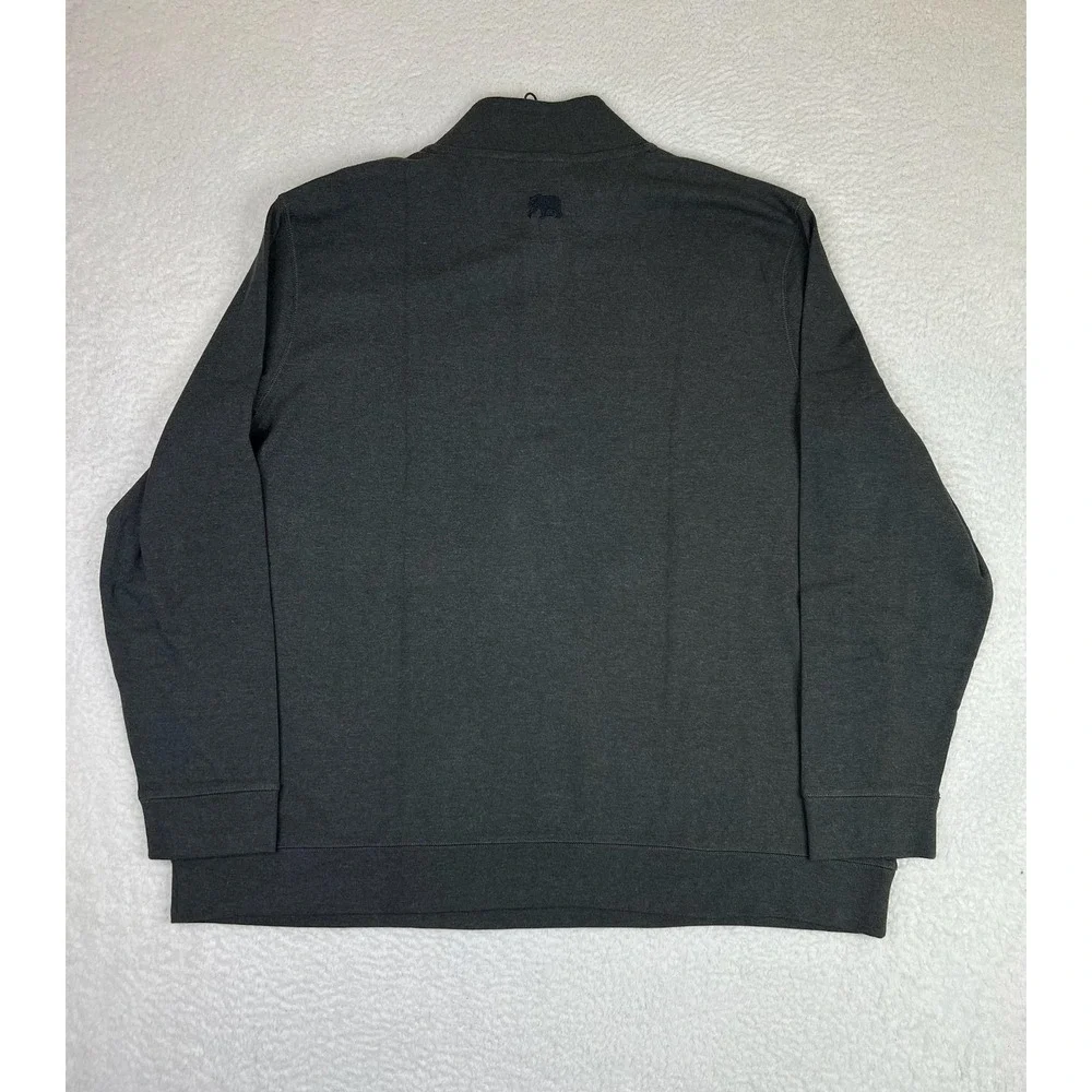 The Normal Brand Sweatshirt Mens 3XL Gray Puremeso Henley Mock‎ Neck Pullover